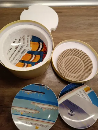 Juego 6 Platos Postre Crucero Porcelana