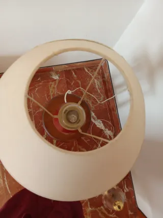 Lámpara Oriental Burdeos y Dorada