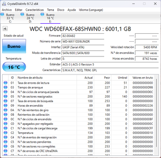 Disco Duro WD Red 6TB WD60EFAX