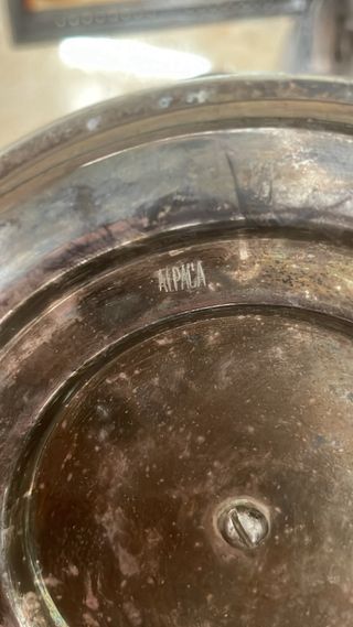 2 Antiguos Candelabros 5 brazos ALPACA