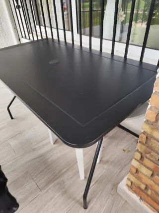 Mesa de jardín Ikea Vigolmen Negra