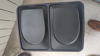 Cubo basura doble pedal metal