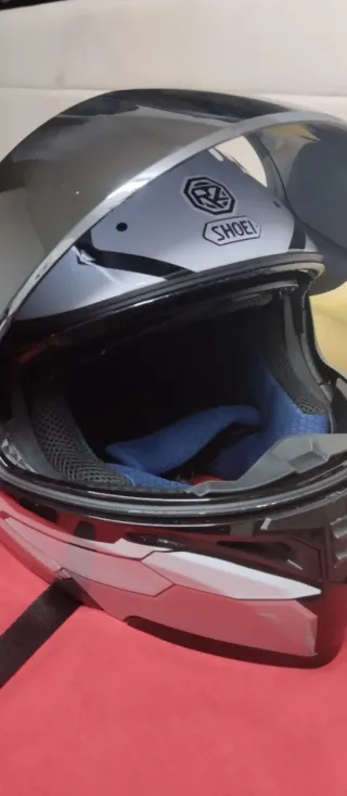 Casco Moto Integral Plata Blanco