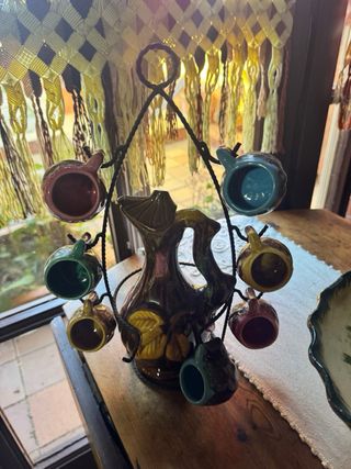 Juego Licorera Cerámica Vintage