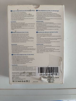 Capturadora de video DIGITNOW! a 1080P