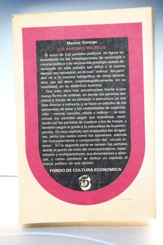 Los Partidos Políticos _ Duverger. Fondo de Cultura Económica, 1987.