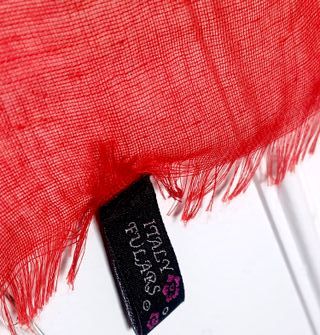 Chal Estampado Flores Rojo