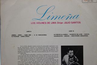 Lp Limeña _ Los violines de Lima. Fundas y vinilos VG+.