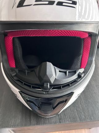 Casco Moto LS2 Blanco NUEVO sin usar.