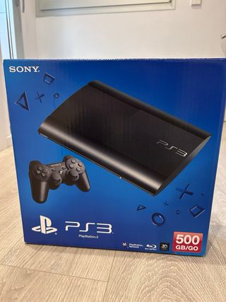 PS3 Super Slim con caja y mando