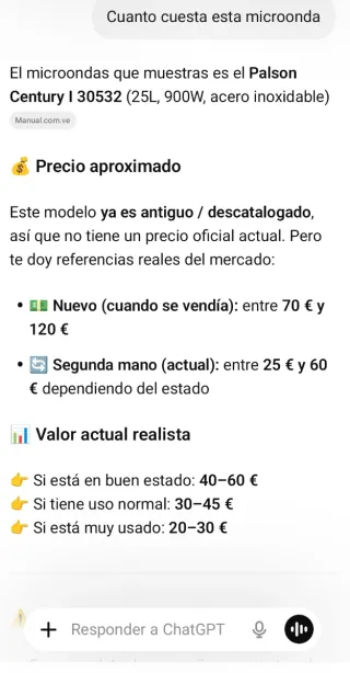Microondas Palson Century Acero Inoxidable