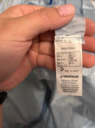 Cortavientos plateado hombre Quechua