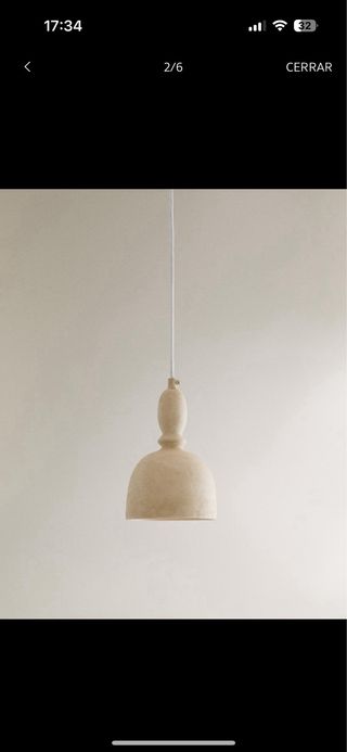 Lámpara de techo Zara Home Beige Cerámica