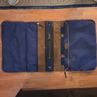 Valigia porta abiti Q8 blu e marrone