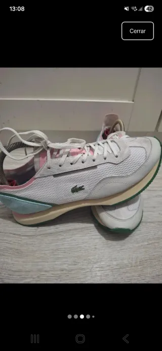 Zapatillas Lacoste Blancas y Rosas