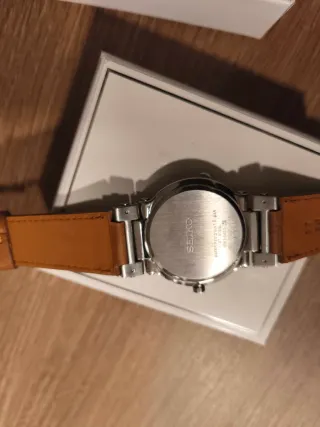 Seiko Reloj Completo Caja Marrón Plata