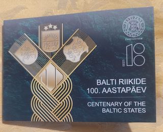 2 euro coincard Estonia centenario paesi baltici