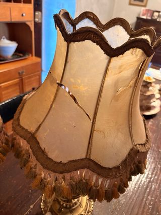 2 Lámparas Auxiliares Antiguas Doradas