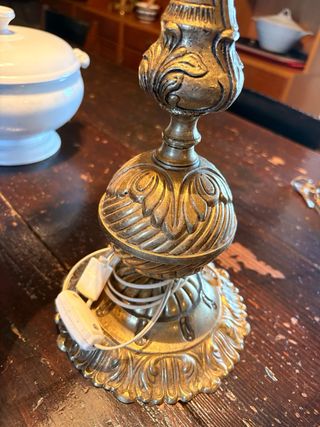 2 Lámparas Auxiliares Antiguas Doradas