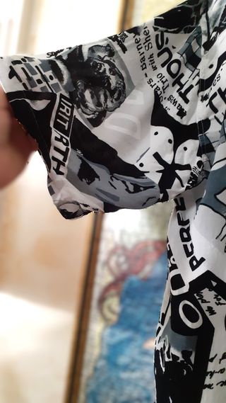 Camicia M/M Mac Fashion Uomo Fantasia Bianca/Nera