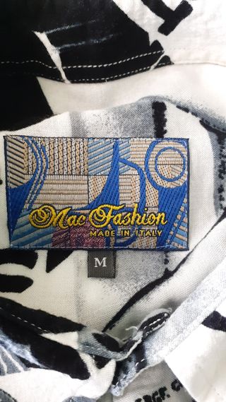 Camicia M/M Mac Fashion Uomo Fantasia Bianca/Nera