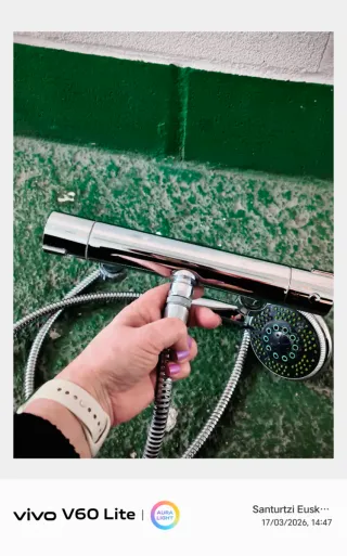 Grifo de ducha térmico cromado