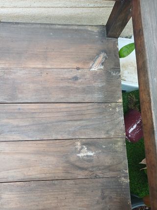 Banco rústico madera y hierro