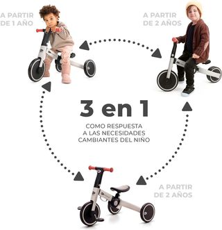 Kinderkraft 4TRIKE Triciclo 3 in 1, Minibicicleta
