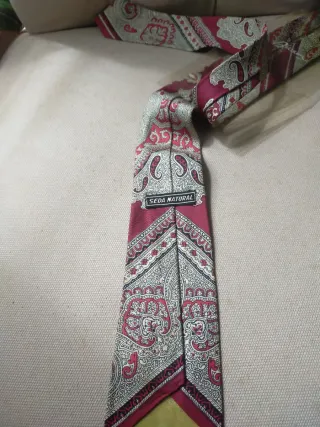 Corbata de seda natural multicolor