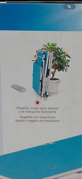 Tumbona Florabest con Parasol Azul