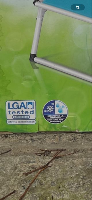 Tumbona Florabest con Parasol Azul