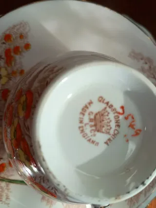 Trío Tazas Porcelana Inglesa Antiguas