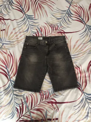 Tejanos cortos grises 12-13 años