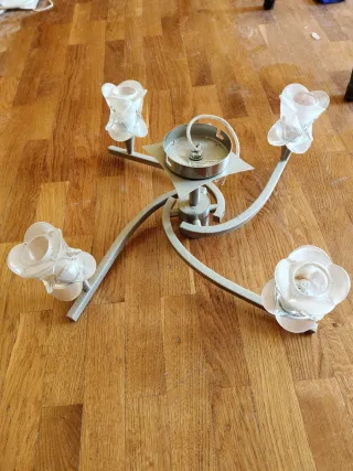 Lámpara de techo 4 tulipas flor