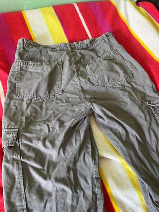 Pantalones Cargo Stradivarius Grises