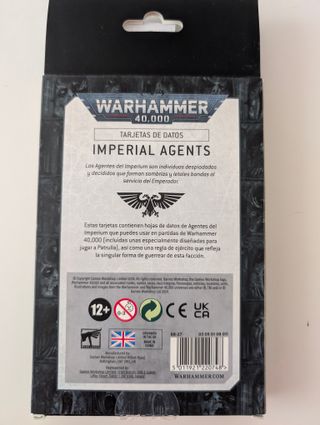 Datacards Imperial Agents Warhammer40K