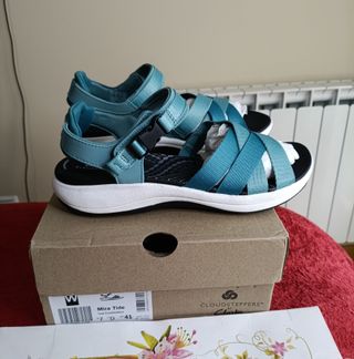 Sandalias Clarks Mira Tide Celeste Talla 41