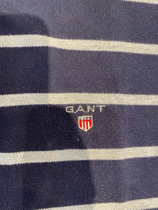 Polo Gant Rayas Azul/Gris Talla XL