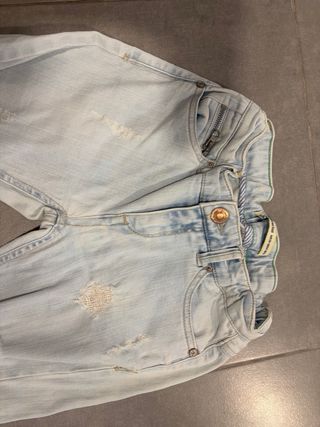 Vaqueros pitillo de tiro bajo para mujer talla 36