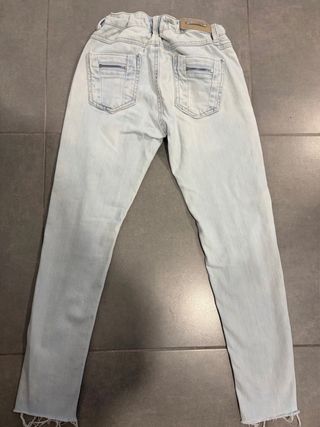 Vaqueros pitillo de tiro bajo para mujer talla 36