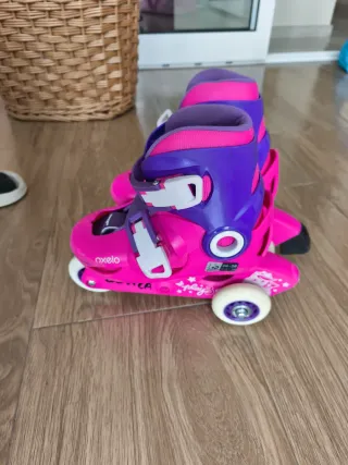 Patines Oxelo Talla 26-28 Rosa y Morado