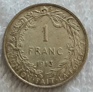 1 Franco Belgio 1913 ARGENTO FRANC