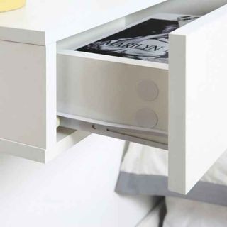 Set de 2 Mesitas de Noche Flotantes con 1 Cajón