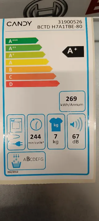 Secadora Candy A+ Bomba de Calor