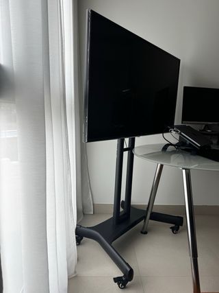 Televisor LG 49 Negro+ Soporte tv con ruedas