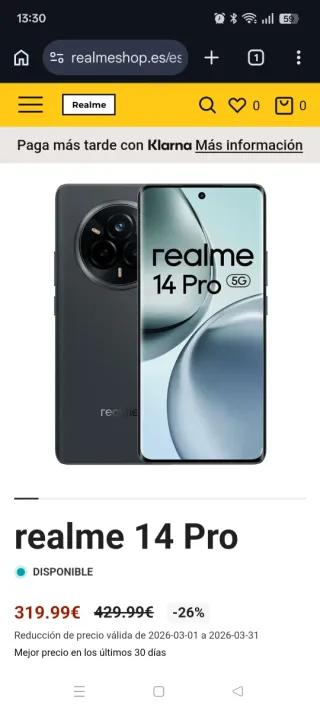Realme 14 Pro 8GB/256GB Morado