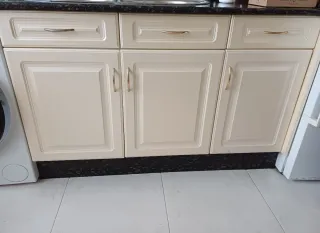 Muebles de cocina madera y cristal