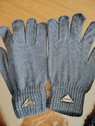 Conjunto Privata Gorro, Bufanda y Guantes Azul/Gri