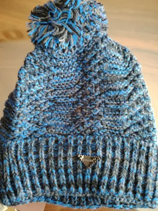 Conjunto Privata Gorro, Bufanda y Guantes Azul/Gri