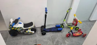 Patinetes infantiles: moto policía y 2 patinetes